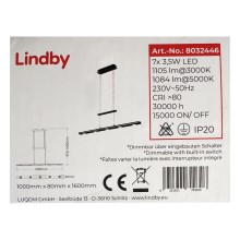 Lindby - LED Stmívatelný lustr na lanku NAIARA 7xLED/4W/230V