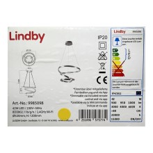 Lindby - LED Stmívatelný lustr na lanku VERIO LED/230V + dálkové ovládání