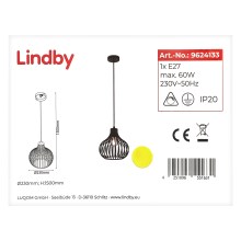 Lindby - Lustr na lanku FRANCES 1xE27/60W/230V
