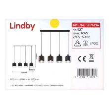 Lindby - Lustr na lanku TALLINN 4xE27/60W/230V