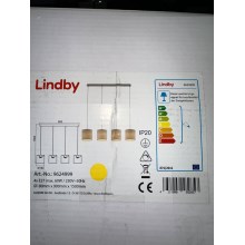 Lindby - Lustr na lanku ZALIA 4xE27/60W/230V
