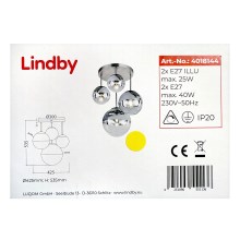 Lindby - Lustr na tyči RAVENA 2xE27/40W/230V + 2xE27/25W