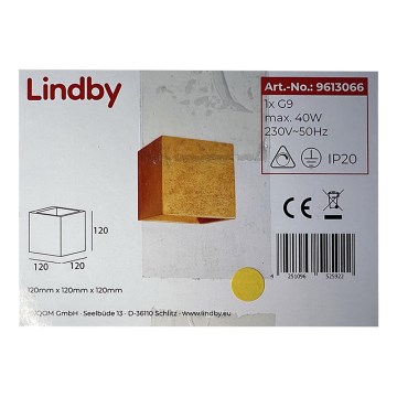 Lindby - Nástěnné svítidlo YADE 1xG9/20W/230V