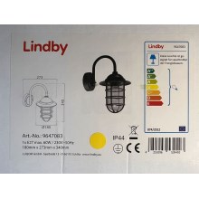 Lindby - Venkovní nástěnná lampa NAILA 1xE27/60W/230V IP44