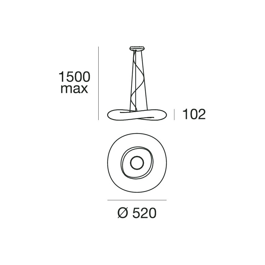 Linea Light 8005 - LED Lustr na lanku MR. MAGOO 1xLED/23W/230V