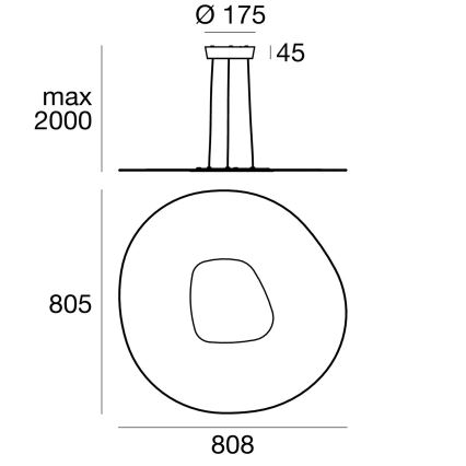 Linea Light 90349 - LED Lustr na lanku ANTIGUA LED/46W/230V 80,8 cm CRI 90 bílá