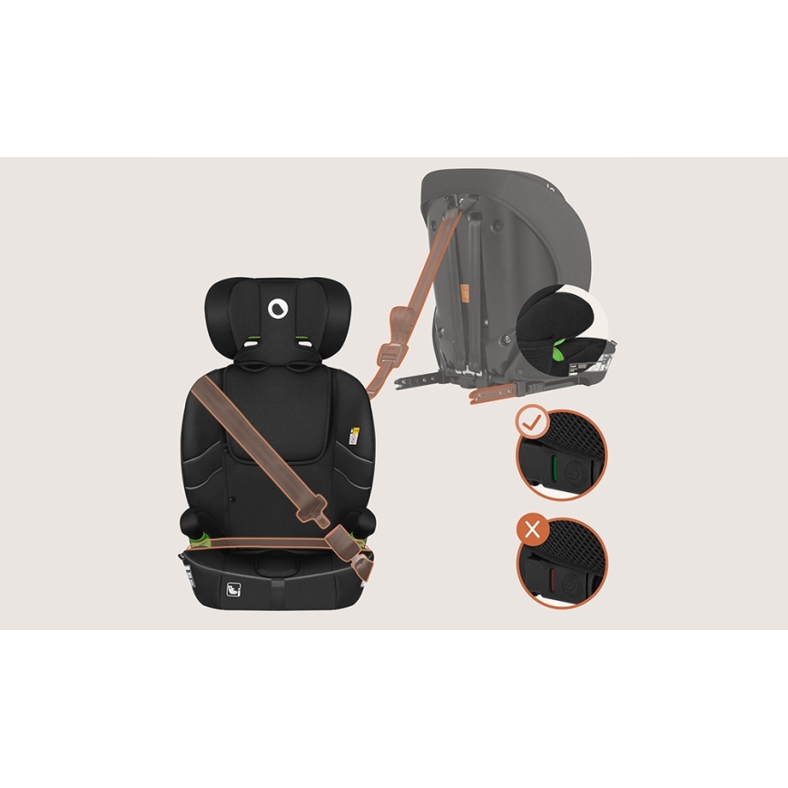 Lionelo - Autosedačka BILLY i-Size 76-150 cm Black Carbon