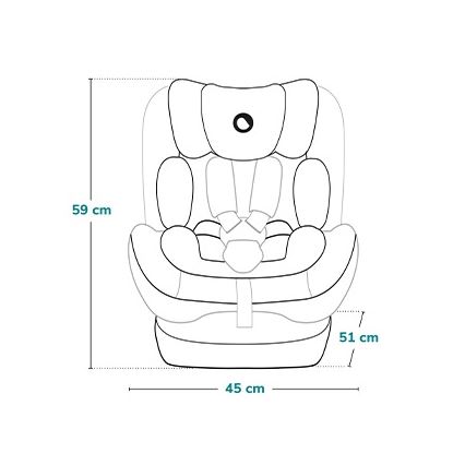 Lionelo - Autosedačka IZZY i-Size 40-150 cm Black Grey