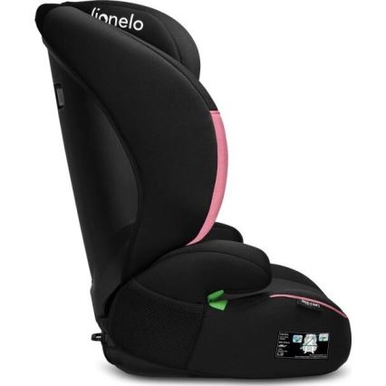 Lionelo - Autosedačka LARS i-Size 100-150 cm černá/růžová