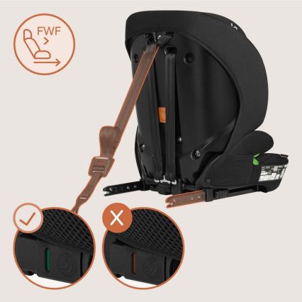 Lionelo - Autosedačka LEVI FIX i-Size 76-150 cm Black Carbon