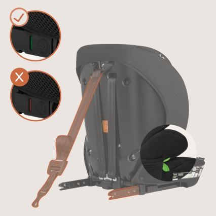 Lionelo - Autosedačka LEVI FIX i-Size 76-150 cm Black Carbon