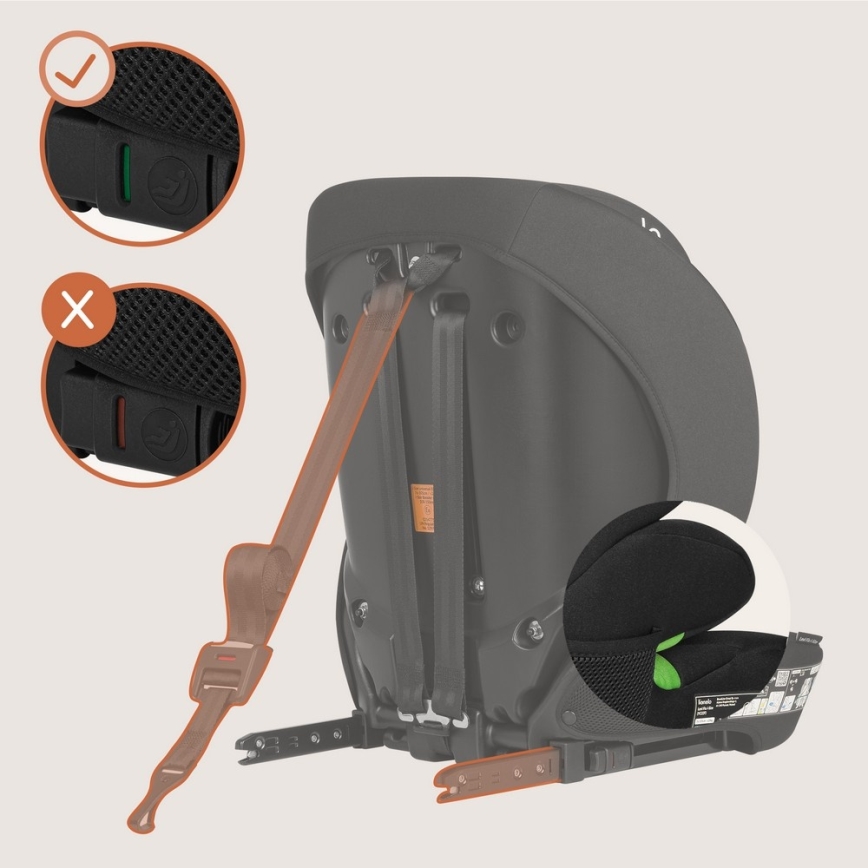 Lionelo - Autosedačka LEVI FIX i-Size 76-150 cm Black Carbon