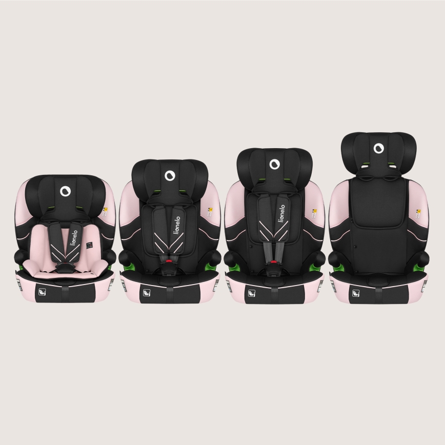 Lionelo - Autosedačka LEVI FIX i-Size 76-150 cm Pink Baby