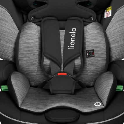 Lionelo - Autosedačka LEVI i-Size 76-150 cm Black Grey