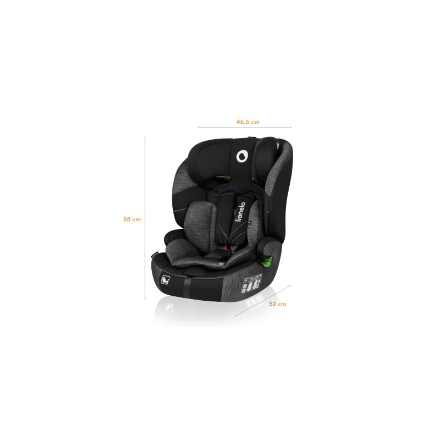 Lionelo - Autosedačka LEVI ONE i-Size 76-150 cm černá/šedá