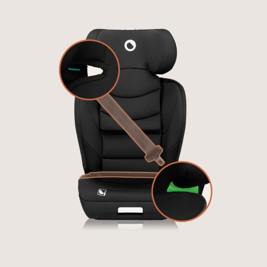 Lionelo - Autosedačka NEAL i-Size 100-150 cm Black Carbon