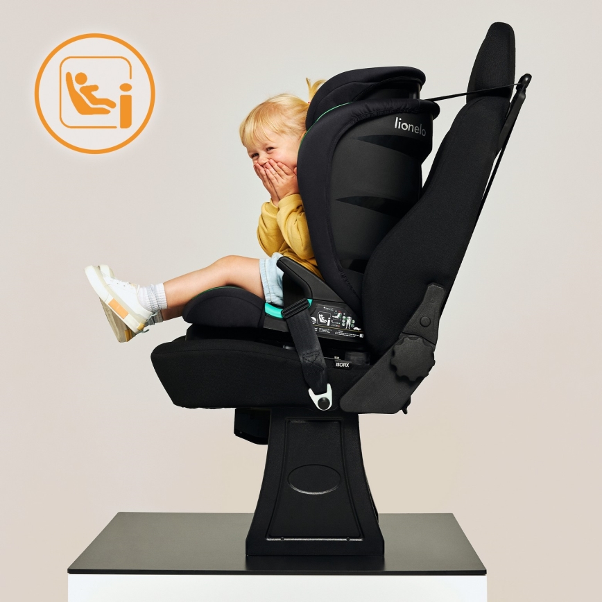 Lionelo - Autosedačka NEAL i-Size 100-150 cm Black Onyx