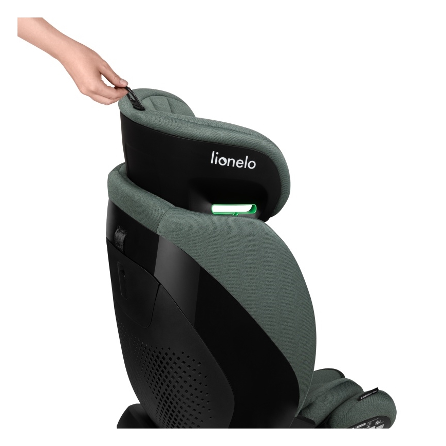 Lionelo - Autosedačka se základnou otočná LAVENDER i-Size 76-150 cm Green Pistachio