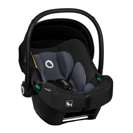 Lionelo - Autosedačka se základnou ASTRID SET i-Size 40-87 cm Black Grey