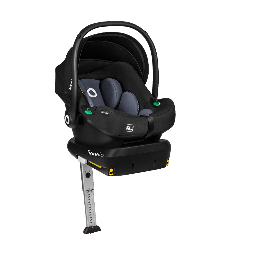Lionelo - Autosedačka se základnou ASTRID SET i-Size 40-87 cm Black Grey