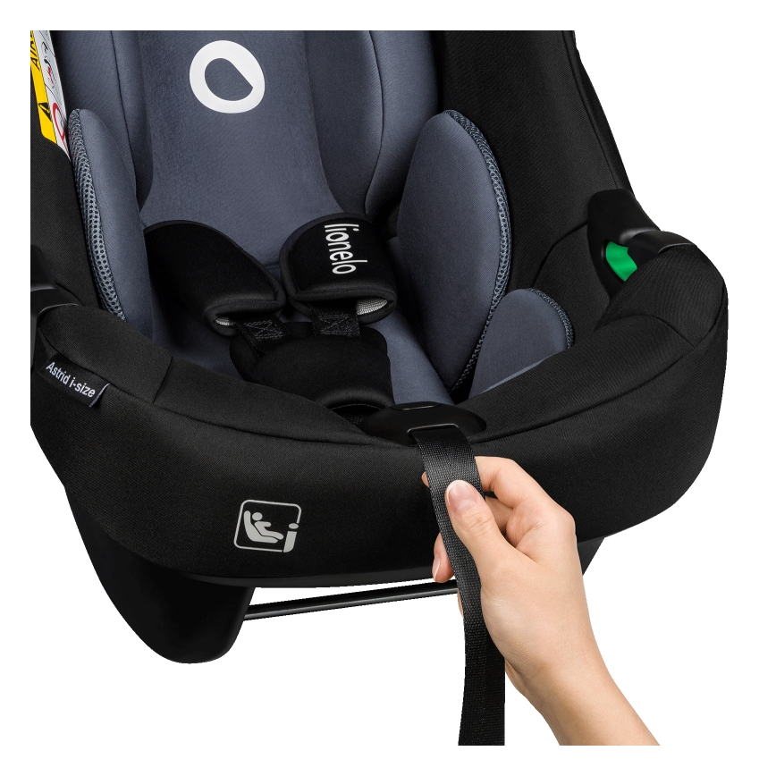 Lionelo - Autosedačka se základnou ASTRID SET i-Size 40-87 cm Black Grey