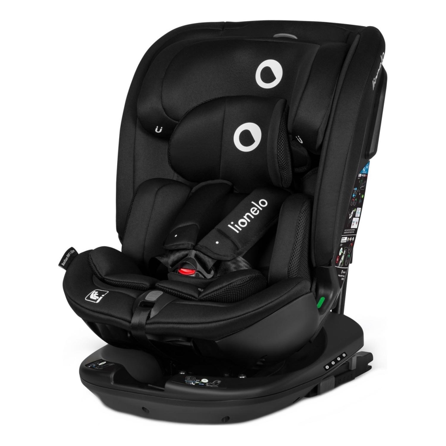 Lionelo - Autosedačka se základnou otočná BASTIAAN i-Size 40-150 cm Black Carbon