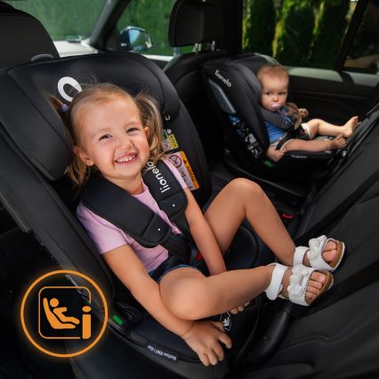 Lionelo - Autosedačka se základnou otočná BASTIAAN i-Size 40-150 cm Black Carbon