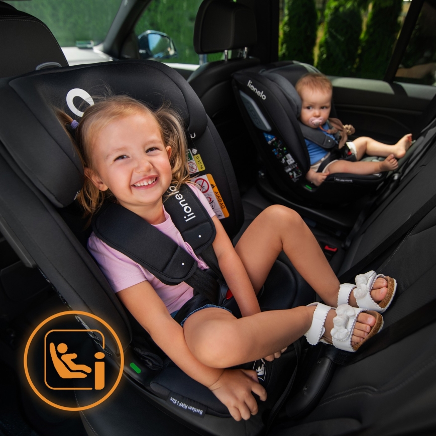 Lionelo - Autosedačka se základnou otočná BASTIAAN i-Size 40-150 cm Black Carbon