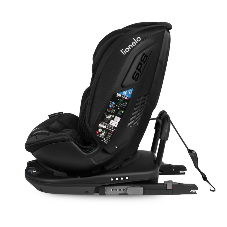 Lionelo - Autosedačka se základnou otočná BASTIAAN i-Size 40-150 cm Black Carbon