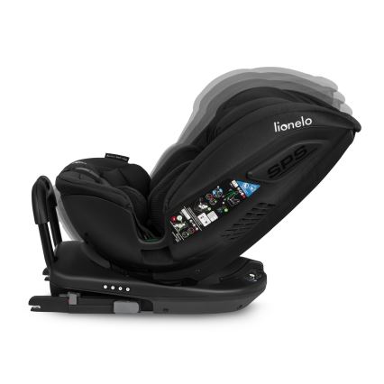Lionelo - Autosedačka se základnou otočná BASTIAAN i-Size 40-150 cm Black Carbon