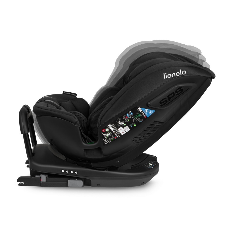 Lionelo - Autosedačka se základnou otočná BASTIAAN i-Size 40-150 cm Black Carbon