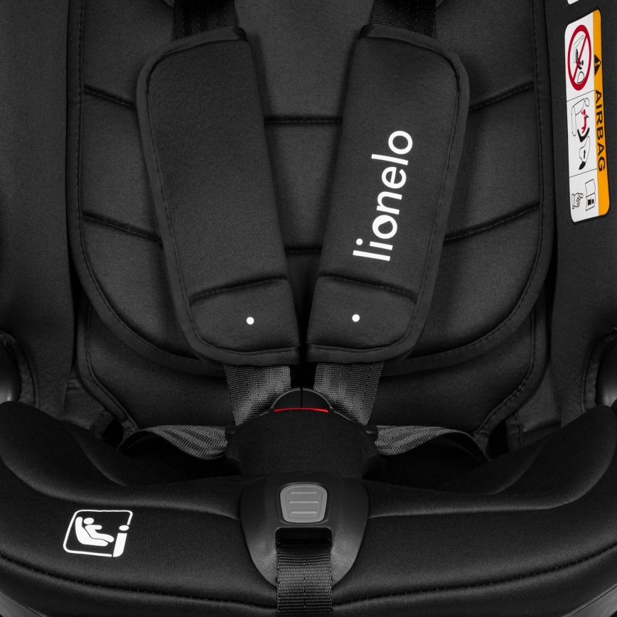 Lionelo - Autosedačka se základnou otočná BASTIAAN i-Size 40-150 cm Black Carbon