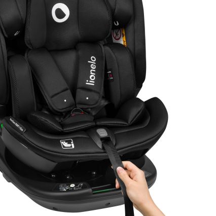 Lionelo - Autosedačka se základnou otočná BASTIAAN i-Size 40-150 cm Black Carbon
