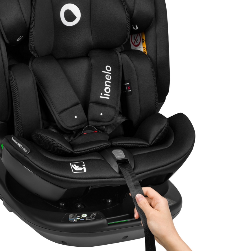 Lionelo - Autosedačka se základnou otočná BASTIAAN i-Size 40-150 cm Black Carbon