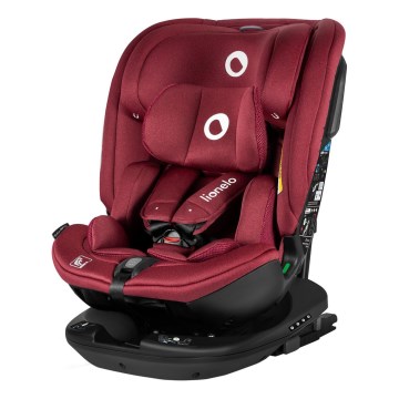 Lionelo - Autosedačka se základnou otočná BASTIAAN i-Size 40-150 cm Red Burgundy