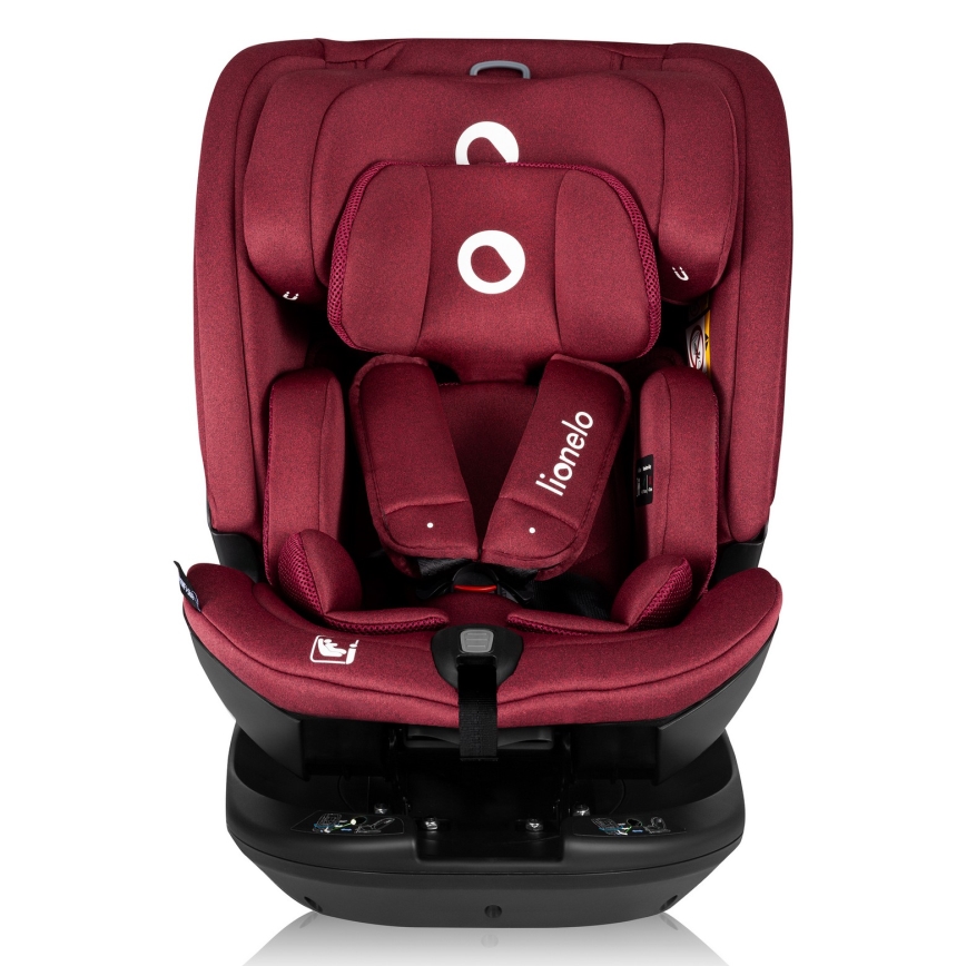 Lionelo - Autosedačka se základnou otočná BASTIAAN i-Size 40-150 cm Red Burgundy