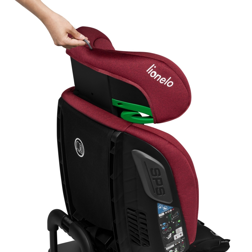 Lionelo - Autosedačka se základnou otočná BASTIAAN i-Size 40-150 cm Red Burgundy