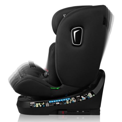 Lionelo - Autosedačka se základnou otočná BRAVE i-Size 40-150 cm Black Carbon