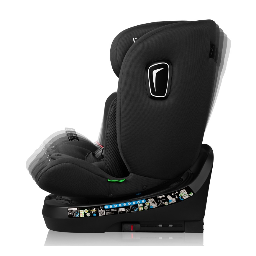 Lionelo - Autosedačka se základnou otočná BRAVE i-Size 40-150 cm Black Carbon