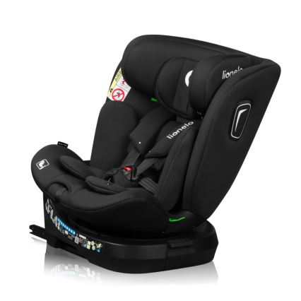 Lionelo - Autosedačka se základnou otočná BRAVE i-Size 40-150 cm Black Carbon