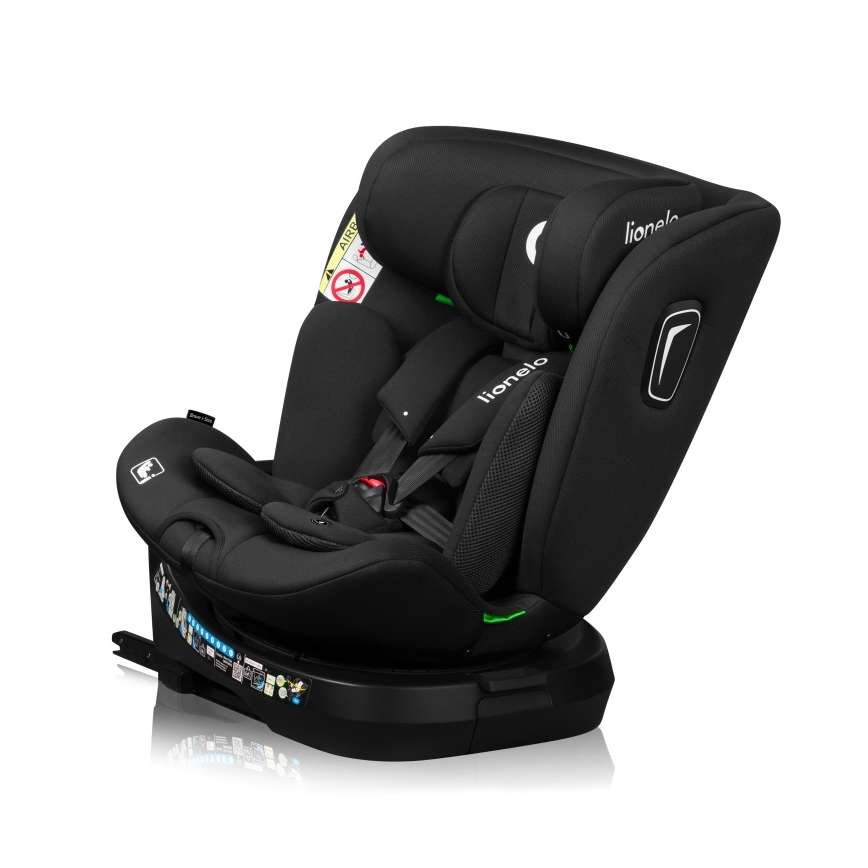 Lionelo - Autosedačka se základnou otočná BRAVE i-Size 40-150 cm Black Carbon