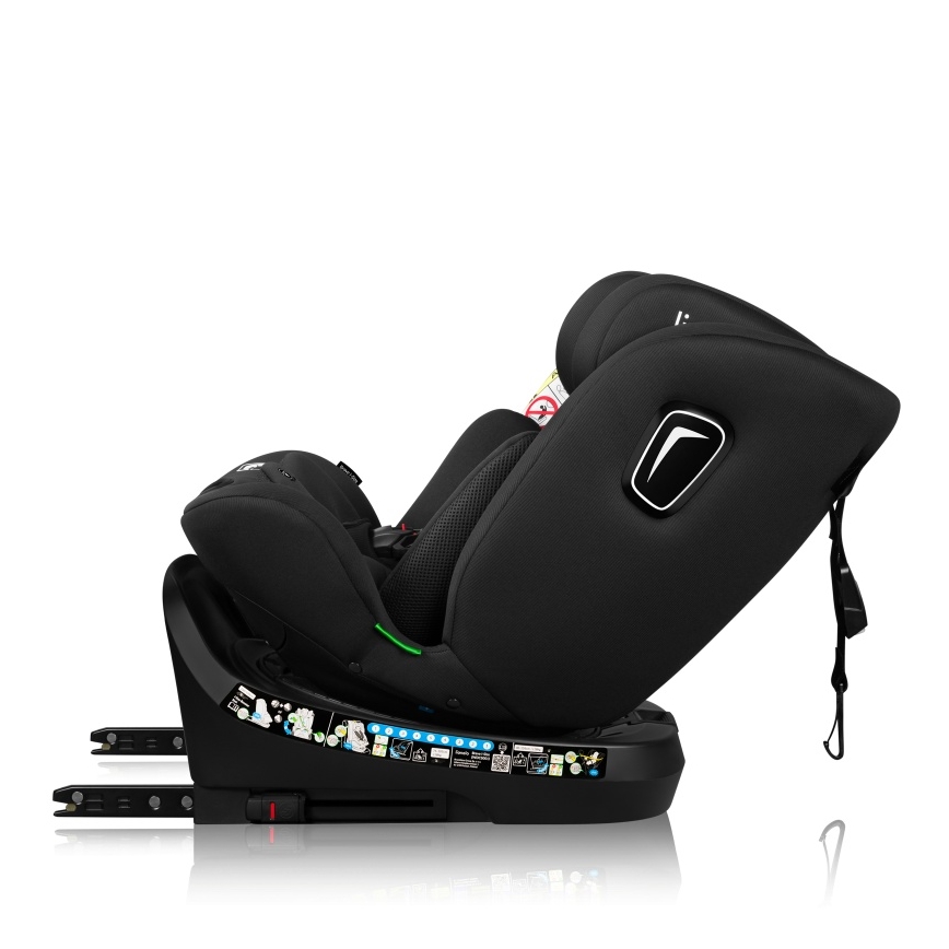 Lionelo - Autosedačka se základnou otočná BRAVE i-Size 40-150 cm Black Carbon