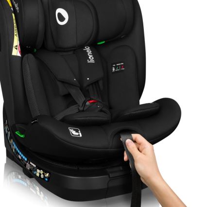 Lionelo - Autosedačka se základnou otočná BRAVE i-Size 40-150 cm Black Carbon
