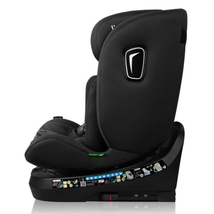 Lionelo - Autosedačka se základnou otočná BRAVE i-Size 40-150 cm Black Carbon