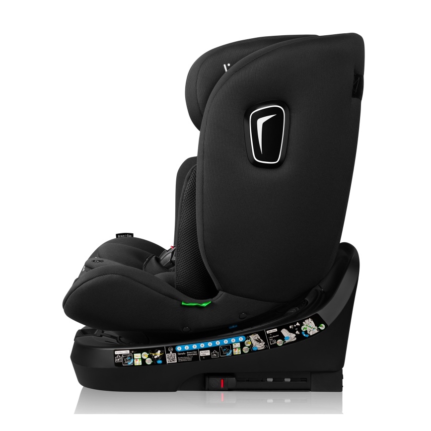 Lionelo - Autosedačka se základnou otočná BRAVE i-Size 40-150 cm Black Carbon