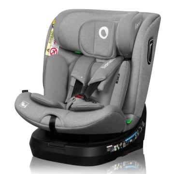 Lionelo - Autosedačka se základnou otočná BRAVE i-Size 40-150 cm Grey Stone
