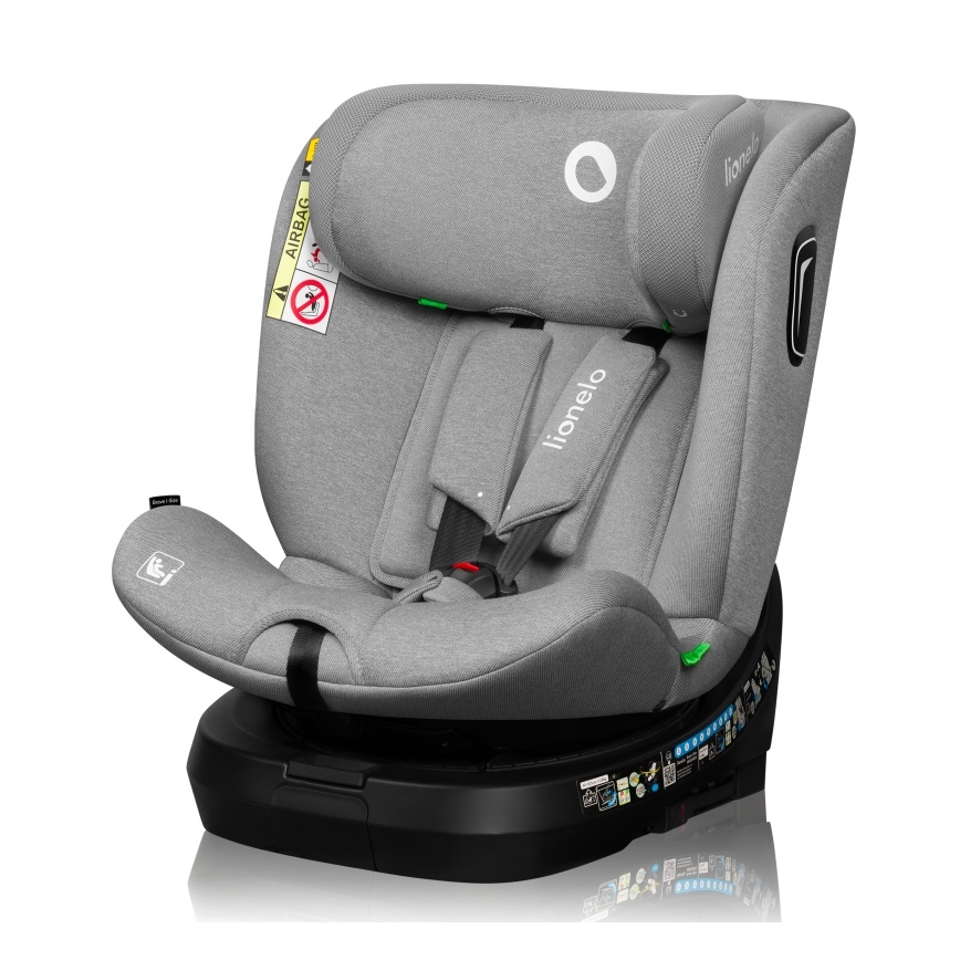 Lionelo - Autosedačka se základnou otočná BRAVE i-Size 40-150 cm Grey Stone