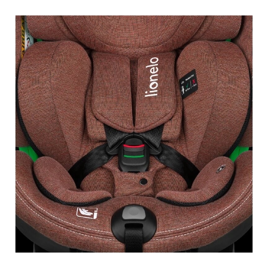 Lionelo - Autosedačka se základnou otočná HARMONY i-Size 40-150 cm cihlová