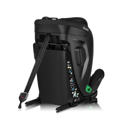 Lionelo - Autosedačka se základnou otočná HARPER i-Size 76-150 cm Black Carbon
