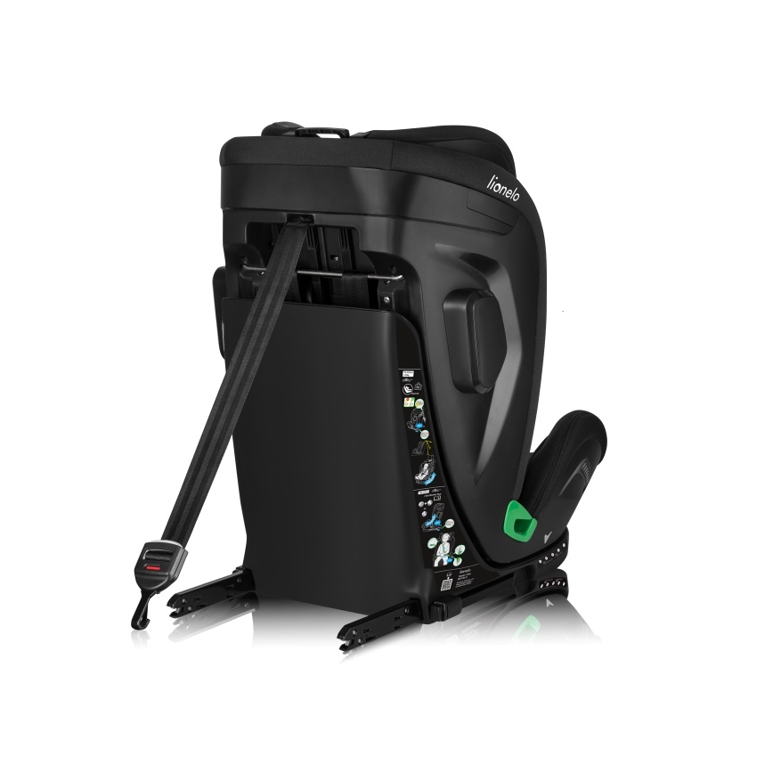 Lionelo - Autosedačka se základnou otočná HARPER i-Size 76-150 cm Black Carbon